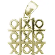 14K Gold Tic-Tac-Toe Charm