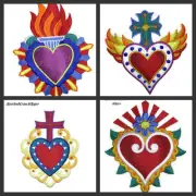 Custom and Unique Milagro Healing Hearts Embroidered Iron On Patches