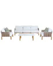 Manhattan Comfort Vine Modern 4pc Patio Conversation Set