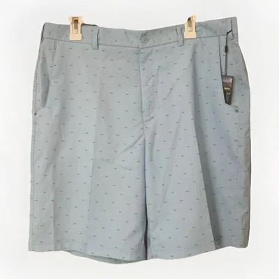 Pebble Beach Mens Dry Luxe Performance Golf Shorts - Light Blue - Size 36 - NWT