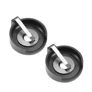 2 Pcs CR/LIR2477 Horizontal Coin Button Battery Holder Black Container Case