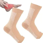 Mens Neuropathy Socks - Open Toe Compression Socks For Swelling | Ankle Sleeves Socks Foot Compression Sleeves For Running