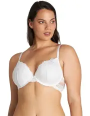 [Pleasure State] My Fit Lace Contour Plunge Bra in White