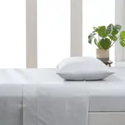 ESSN 500TC Cotton Sateen Flat Sheet Silver - Queen Bed