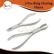 2 Pcs Ring Closing Pliers Body Piercing Jewelry Loop Closer Bead Closure Set New