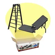 Black Table & Ladder Set for Wrestling Action Figures