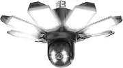 Yopower Floodlight Camera Outdoor 8-Head Garage Light with Camera, 2K/ 4MP Smart Security Cam with Auto Tracking, 360°/90° Coverage, 2-way Audio, 10M IR Night Vision, Siren, APP Control, Cloud/SD Card