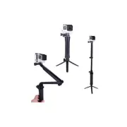 3-WAY FOLDABLE FLOATING GRIP TRIPOD SELFIE STICK W MINI TRIPOD for ACTION CAMERA
