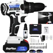 Cordless Combi Drill & Impact Driver Set with 2X 21V 1500mAh Variable Speed