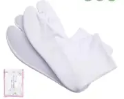 Japanese Traditional cushioned TABI Socks Kimono with Kohaze White anti-static
