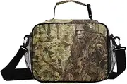 Paint Sasquatch Woods Insulated Lunch Box for Women Men - Ideal for Work, Picnics - Includes Adjustable Shoulder Strap