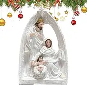 Nativity Scene Set, Christmas Nativity Sets - 6.3 Inch Resin Christmas Nativity Scene - Table Ornament Christmas Art Craft Holiday for Home Festival Decoration
