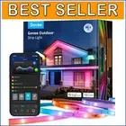 98.4ft Smart Outdoor LED Strip Lights with Music Sync - Waterproof RGBIC Decor