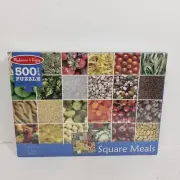 Melissa & Doug Michigan Square Meals 500 piece Puzzle 19" x 19" New Sealed