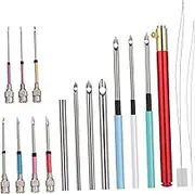 Veemoon 1 Set 16PCS Embroidery Pen Needle Set Portable Weaving Tool Kit for Beginners Professionals Durable Needles for Embroidery Crafts