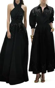 [Zuhair Murad] Belted Draped Silk-Taffeta Maxi Dress