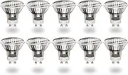 BrightArk GU10 Halogen Spotlight Bulbs, Dimmable GU10 Halogen Light Bulbs 50W Warm White 2800K, AC 220-240V 50 Watt GU10 Halogen Reflector Ceiling Light Bulbs (10-Pack)