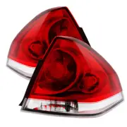 Chevy 06-13 Impala Red & Clear Factory Style Tail Brake Lights LS LT LTZ SS