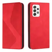 Samsung Galaxy A53 5G Case, PU Leather Flip Cover Magnetic Closure Wallet Card Slots Stand Case - Red
