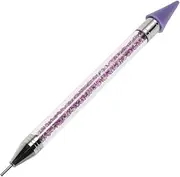 Ipetboom Pen Nail Sharpener Nail Drill Pen Nail Polish Pens Rhinestone Picker Pen Dotting Tools Nail Dotting Tool Nail Dotting Pen for Rhinestones Violet Acrylic