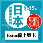 【日本 不降速 ESIM】8小時發貨 免等待 免插卡 ESIM SIM卡 ESIM日本 日本網卡 日本上網卡 日本網路卡