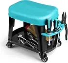 Rolling Mechanic Stool, Shop Stools with 2 Inch Swivel Wheels, Heavy D