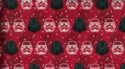Hallmark Wrapping Paper Christmas Darth Vader Stormtrooper Helmets Red 25 sq ft