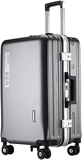 [BIRJXVTO] Carry-on Suitcase Luggage Aluminum Cabin Luggage Trolley Suitcase USB Charging Model Hardside Luggage Carry-on Suitcases Carry On Luggages