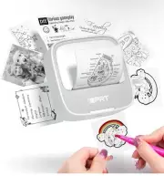 iDPRT Mini Printer with 1 Roll Sticker Paper,(Grey)