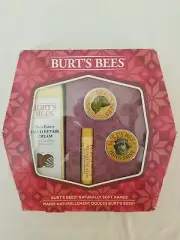 BURT'S BEES NATURALLY SOFT HANDS GIFT BOX 2015 HAND CREAM, LIP BALM, HAND SALVE