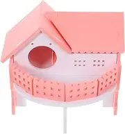 Happyyami Guinea Pig Hideout Decorative Pet Habitat for Hamsters Chinchillas Comfortable Safe Hideaway House for Exercise