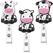 Gadpiparty 3Pcs Retractable Badge Holders Cute Id Card Holders with Alligator Clips Portable Name Tag Holders for Office Use Secure and Convenient for Organizing Ids and Cards