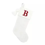 St. Nicholas Square Cable Knit 21 Inch Letter Monogram Christmas Stocking