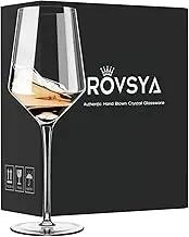 OJA White Wine Glasses Set of 4- Modern Crystal Hand Blown Wine Glass-15 oz,Thin Rim,Long Stem,Perfect for Red or White,Daily Use,Unique Wedding Anniversary or Birthday Gift