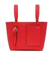 Valextra Patch-Pocket Zip-Up Mini Tote Bag One size deep red
