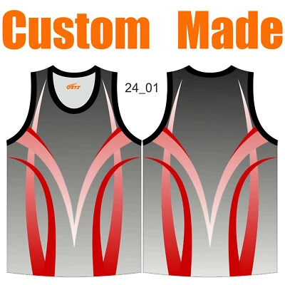 Customize Athletic Singlets Round Neck Gradient Colour Trainning Tank Top 24