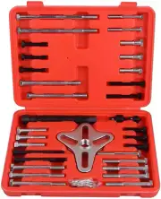 Harmonic Balancer Puller Set, 46 Pcs Flywheel Steering Wheel Puller Kit Gear Pul