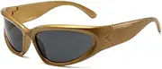 [JRLLFD] Retro Women Cat Eye Punk Mirror Goggles Sunglasses Shades UV400 Men Sports Driving Sun Glasses