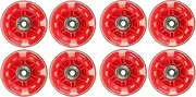 8 Pack 70mm Light Up Inline Skate Wheels with ABEC-7 Bearing Led Flash Flashing Inline Skate Replacement Wheels for Teens Skating