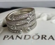 Authentic Pandora Shimmering Ocean Ring #191002CZF