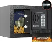 Voncabay Money Safe Box for Home with Sensor Light & Fireproof Security Safe Box