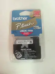 Brother P-Touch 12mm 1/2" White Labeling Tape M-K231 M Tape Sealed New