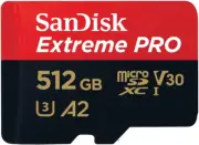 Sandisk 512GB Extreme PRO Microsdxc Card + SD Adapter + Rescuepro Deluxe, up to