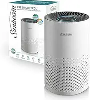 [Sunbeam] Fresh Control Air Purifier with Air Quality Sensor and Indicator| 4-Stage Purification with True HEPA Filter & Ioniser, White, SAP0950WH