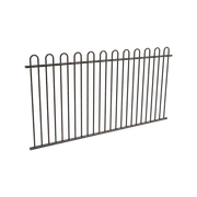 ProtectorAl 2400 x 1200mm Black Aluminium Loop Top Pool Fence Panel
