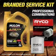 Ryco Oil Filter Nulon 5L APX10W40 Engine Oil Kit for Ford Laser KQ Telstar AX AY (for: Ford)