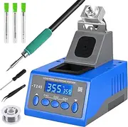 Wbuosz Precision Soldering Iron Station Kit 180W 110-220V Digital Display,C245 Soldering Tip Cartridge Compatible,3 Memory Channels, Auto Shutdown,Rapid Heating for Electronics,Smd