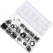 Anneome 225 Pcs Sealing Ring Set Sealing Gasket Rings Round Waterproof Gasket Kit Removal Material Washer Leak Kit Black Rubber