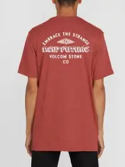 VOLCOM Men's Red Heather Short Sleeve Mystical T-Shirt Tee L/XL/XXL
