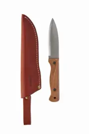 BPS Knives B1 SSH Bushcraft Camping Fixed Blade Knife, Leather Sheath